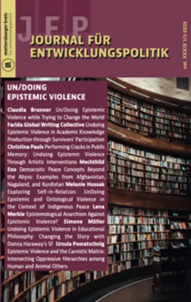 Mattersburger Kreis für Entwicklungspolitik / Brunner |  Journal für Entwicklungspolitik 1/2-2023 | Buch |  Sack Fachmedien