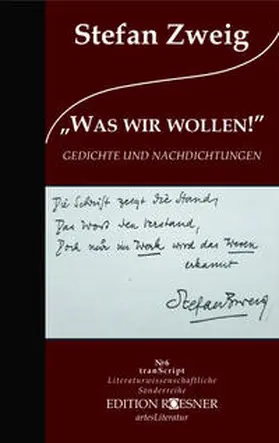 Zweig / Gräbner |  "WAS WIR WOLLEN" | Buch |  Sack Fachmedien
