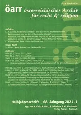 Kalb / Potz / Schinkele |  Österreichisches Archiv für Recht und Religion | Buch |  Sack Fachmedien
