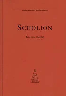 Stiftung Bibliothek Werner Oechslin, Einsiedeln |  Scholion 10/2016 | Buch |  Sack Fachmedien