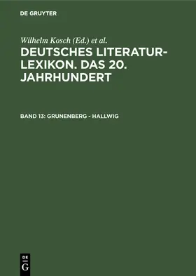 Hagestedt / Kosch | Grunenberg - Hallwig | Buch | 978-3-908255-13-0 | www2.sack.de