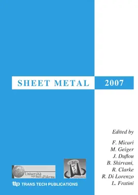 Micari / Geiger / Duflou |  Sheet Metal 2007 | Sonstiges |  Sack Fachmedien