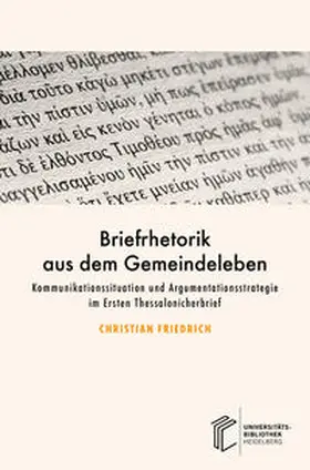 Friedrich |  Briefrhetorik aus dem Gemeindeleben | Buch |  Sack Fachmedien