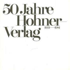 Fett |  50 Jahre Hohner-Verlag 1931 - 1981 | Buch |  Sack Fachmedien