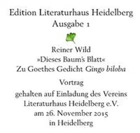 Wild |  "Dieses Baum's Blatt" | Buch |  Sack Fachmedien