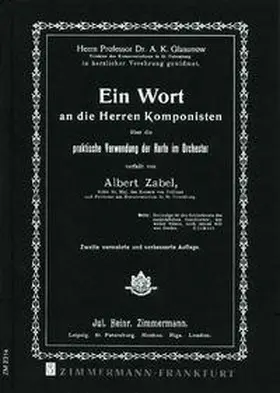  Ein Wort an die Herren Komponisten | Buch |  Sack Fachmedien