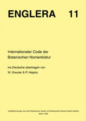 Greuter |  Internationaler Code der Botanischen Nomenklatur | Buch |  Sack Fachmedien