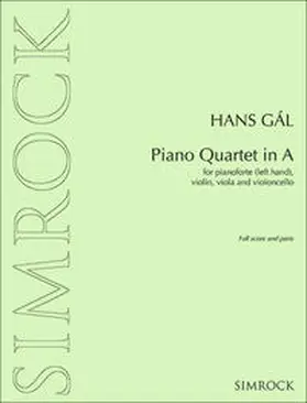  Piano Quartet in A | Sonstiges |  Sack Fachmedien