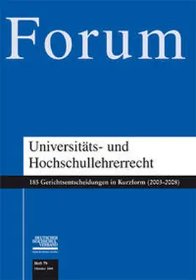  Universitäts- und Hochschullehrerrecht | Buch |  Sack Fachmedien