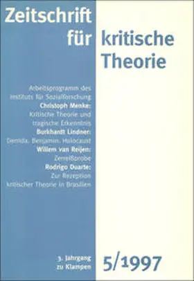 Schweppenhäuser / Bock / Kramer |  Zeitschrift für kritische Theorie / Zeitschrift für kritische Theorie, Heft 5 | Buch |  Sack Fachmedien