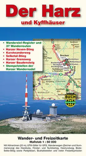 Spachmüller / Schmidt / Harzklub |  Der Harz und Kyffhäuser 1 : 50 000. Wander- und Freizeitkarte | Sonstiges |  Sack Fachmedien