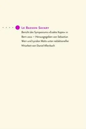 Werr / Watts |  Le Basson Savary | Buch |  Sack Fachmedien