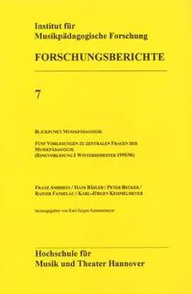 Amrhein / Bäßler / Becker |  Blickpunkt Musikpädagogik | Buch |  Sack Fachmedien