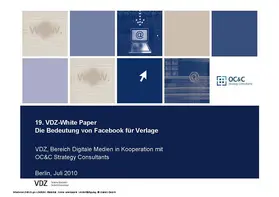 e.V. |  Die Bedeutung von Facebook für Verlage | eBook | Sack Fachmedien