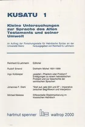 Smend / Kottsieper / Diehl |  KUSATU 1. | Buch |  Sack Fachmedien