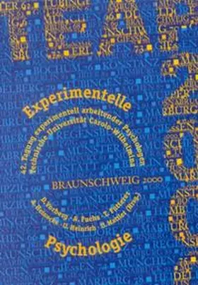 Vorberg / Fuchs / Futterer |  Experimentelle Psychologie | Buch |  Sack Fachmedien