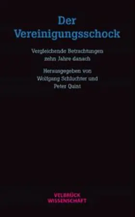 Schluchter / Quint |  Der Vereinigungsschock | Buch |  Sack Fachmedien