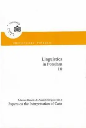 Kracht / Demjjanow / Strigin |  Papers on the Interpretation of Case | Buch |  Sack Fachmedien