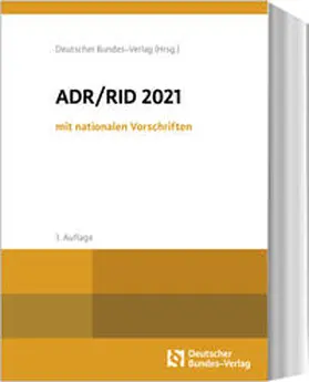 Deutscher Bundes-Verlag | ADR / RID 2021 mit nationalen Vorschriften | Buch | 978-3-935064-92-7 | sack.de