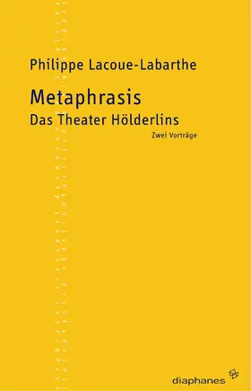 Lacoue-Labarthe |  Metaphrasis | Buch |  Sack Fachmedien