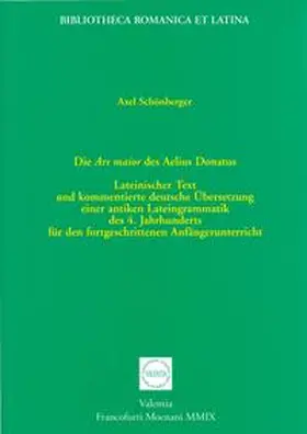 Schönberger |  Die Ars maior des Aelius Donatus | Buch |  Sack Fachmedien