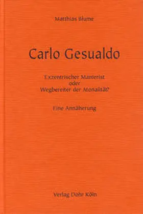 Blume |  Carlo Gesualdo | Buch |  Sack Fachmedien