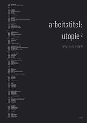 Matysik |  arbeitstitel: utopie | Buch |  Sack Fachmedien
