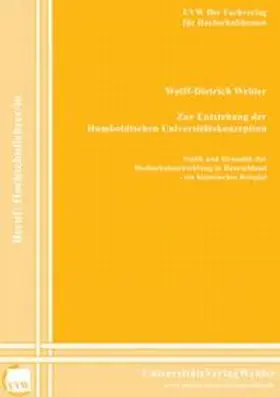 Webler |  Zur Entstehung der Humboldtschen Universitätskonzeption | Buch |  Sack Fachmedien