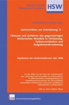 Webler |  Universitäten am Scheideweg ?! | Buch |  Sack Fachmedien