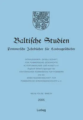  Baltische Studien. Pommersche Jahrbücher für Landesgeschichte. Neue Folge Band 91, Gesamtreihe Band 137. | Buch |  Sack Fachmedien