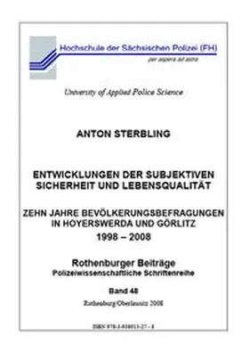 Sterbling |  Entwicklung der subjektiven Sicherheit und Lebensqualität | Buch |  Sack Fachmedien