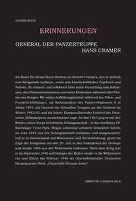 Kock / Cramer |  General der Panzertruppen Hans Cramer - Erinnerungen | Buch |  Sack Fachmedien
