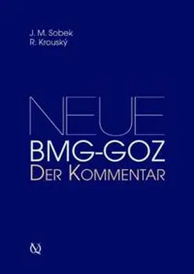 Sobek / Krousky |  Neue BMG-GOZ | Buch |  Sack Fachmedien