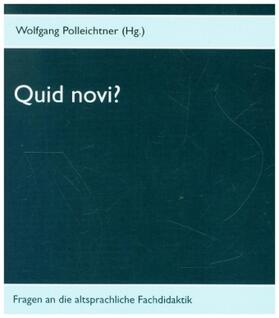 Polleichtner |  Quid novi? | Buch |  Sack Fachmedien