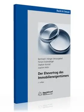 Klinger |  Der Ehevertrag des Immobilieneigentümers | Buch |  Sack Fachmedien