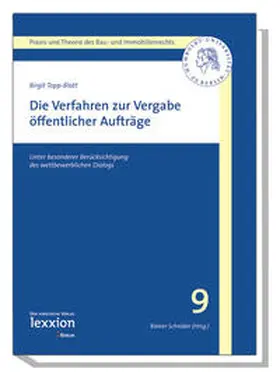 Topp-Blatt |  Die Verfahren zur Vergabe öffentlicher Aufträge | Buch |  Sack Fachmedien