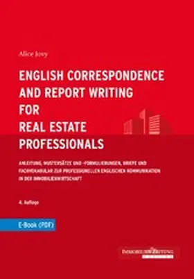 Jovy |  English Correspondence and Report Writing for Real Estate Professionals | eBook | Sack Fachmedien