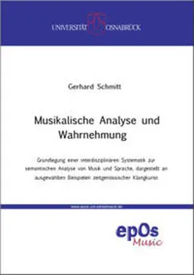 Schmitt |  Musikalische Analyse und Wahrnehmung | Buch |  Sack Fachmedien