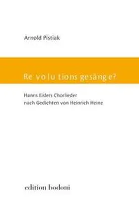 Pistiak |  Revolutionsgesänge? | Buch |  Sack Fachmedien