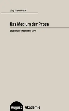 Kreienbrock |  Das Medium der Prosa | Buch |  Sack Fachmedien