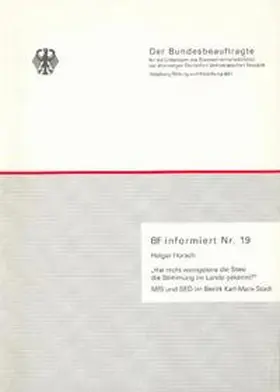 Horsch |  "Hat nicht wenigstens die Stasi die Stimmung im Lande gekannt?" | Buch |  Sack Fachmedien