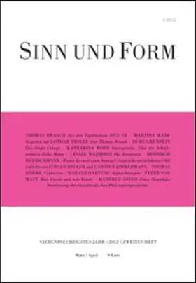  Sinn und Form 2/2012 | Buch |  Sack Fachmedien