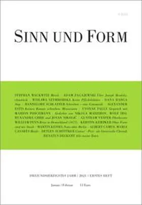  Sinn und Form 1/2021 | Buch |  Sack Fachmedien