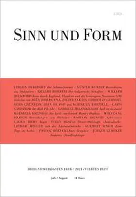  Sinn und Form 4/2021 | Buch |  Sack Fachmedien