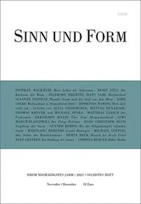  Sinn und Form 6/2021 | Buch |  Sack Fachmedien