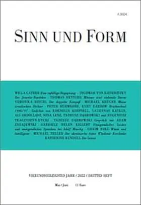  SINN UND FORM 3/2022 | Buch |  Sack Fachmedien