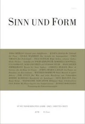  SINN UND FORM 3/2023 | Buch |  Sack Fachmedien