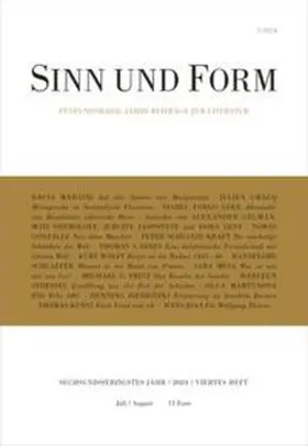  Sinn und Form 4/2024 | Buch |  Sack Fachmedien