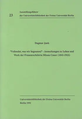 Jank |  "Vollendet, was ihr begonnen!" | Buch |  Sack Fachmedien