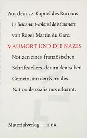 Bierma / Du Gard |  Maumort und die Nazis | Buch |  Sack Fachmedien